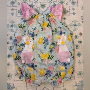 Mudpie Floral Bubble with Bunny Pockets